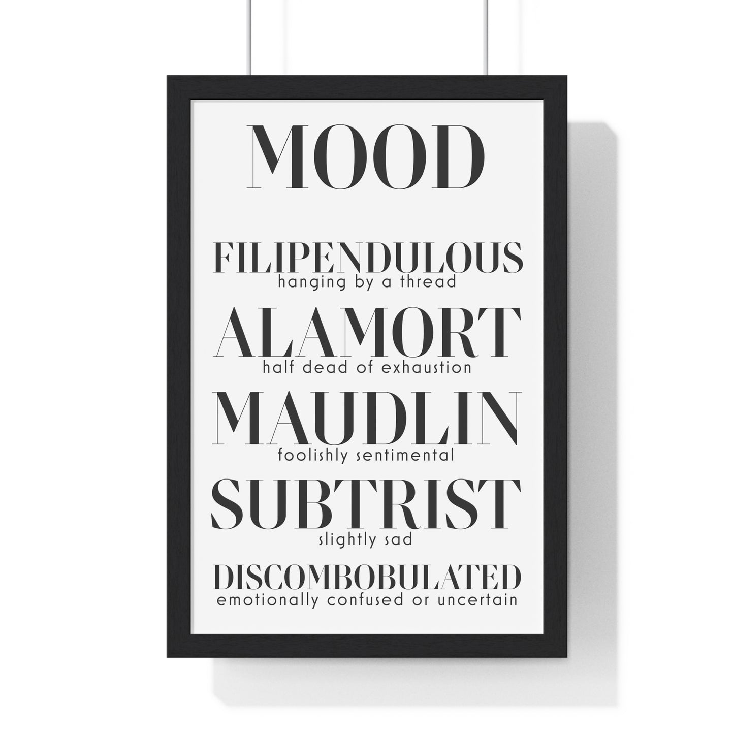 MOOD Vertical Framed Poster