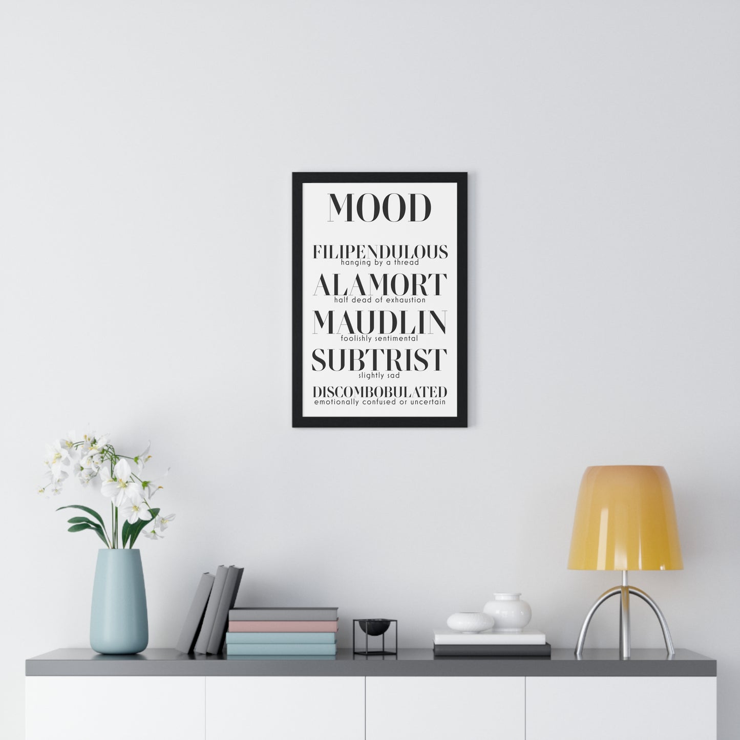 MOOD Vertical Framed Poster