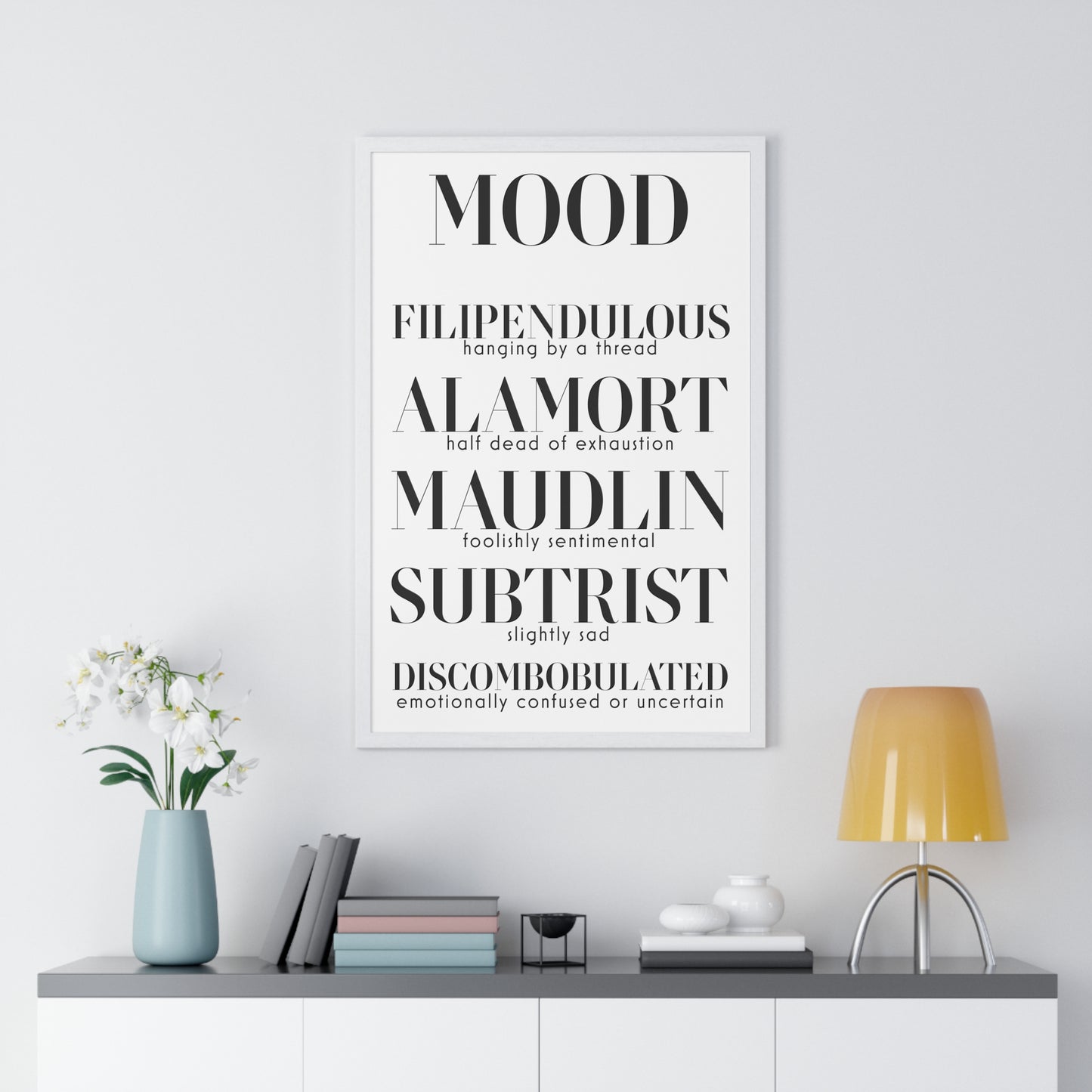 MOOD Vertical Framed Poster