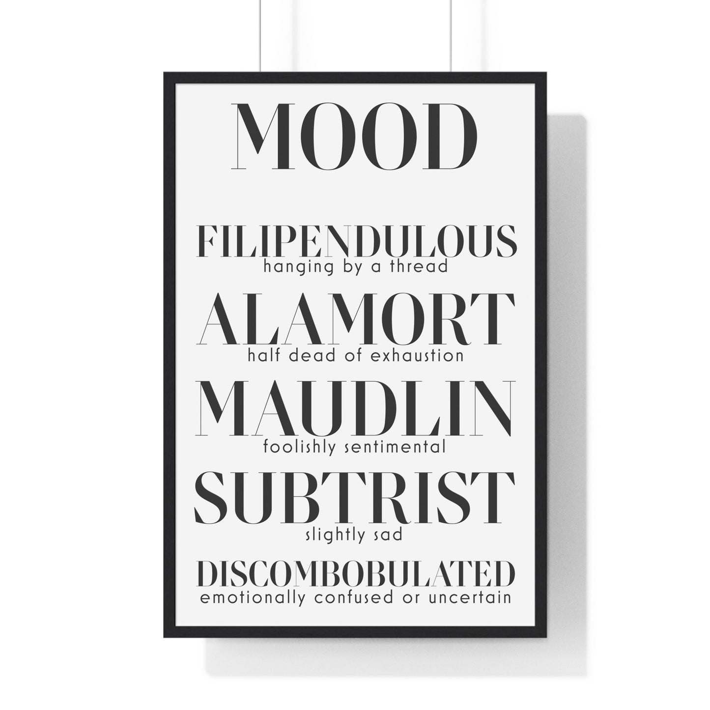 MOOD Vertical Framed Poster