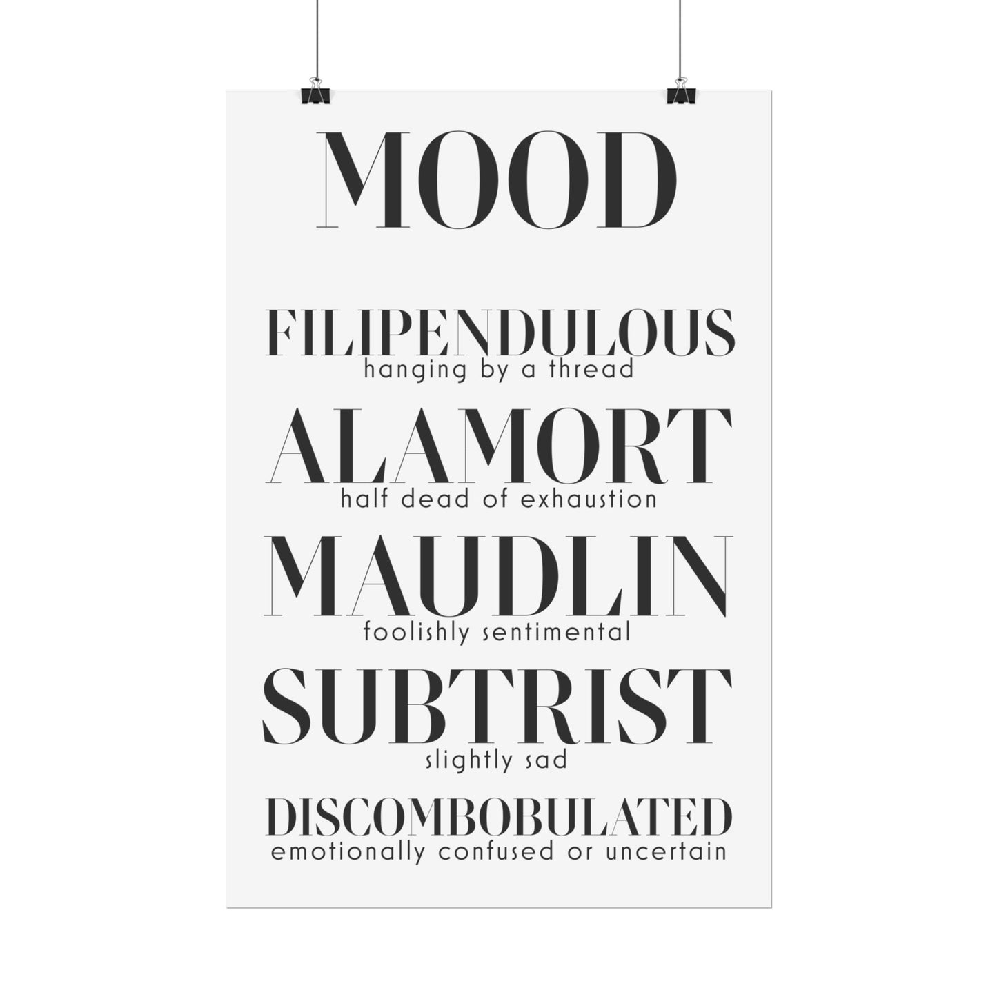 MOOD Rolled Poster