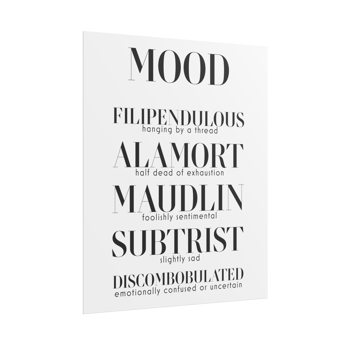 MOOD Rolled Poster