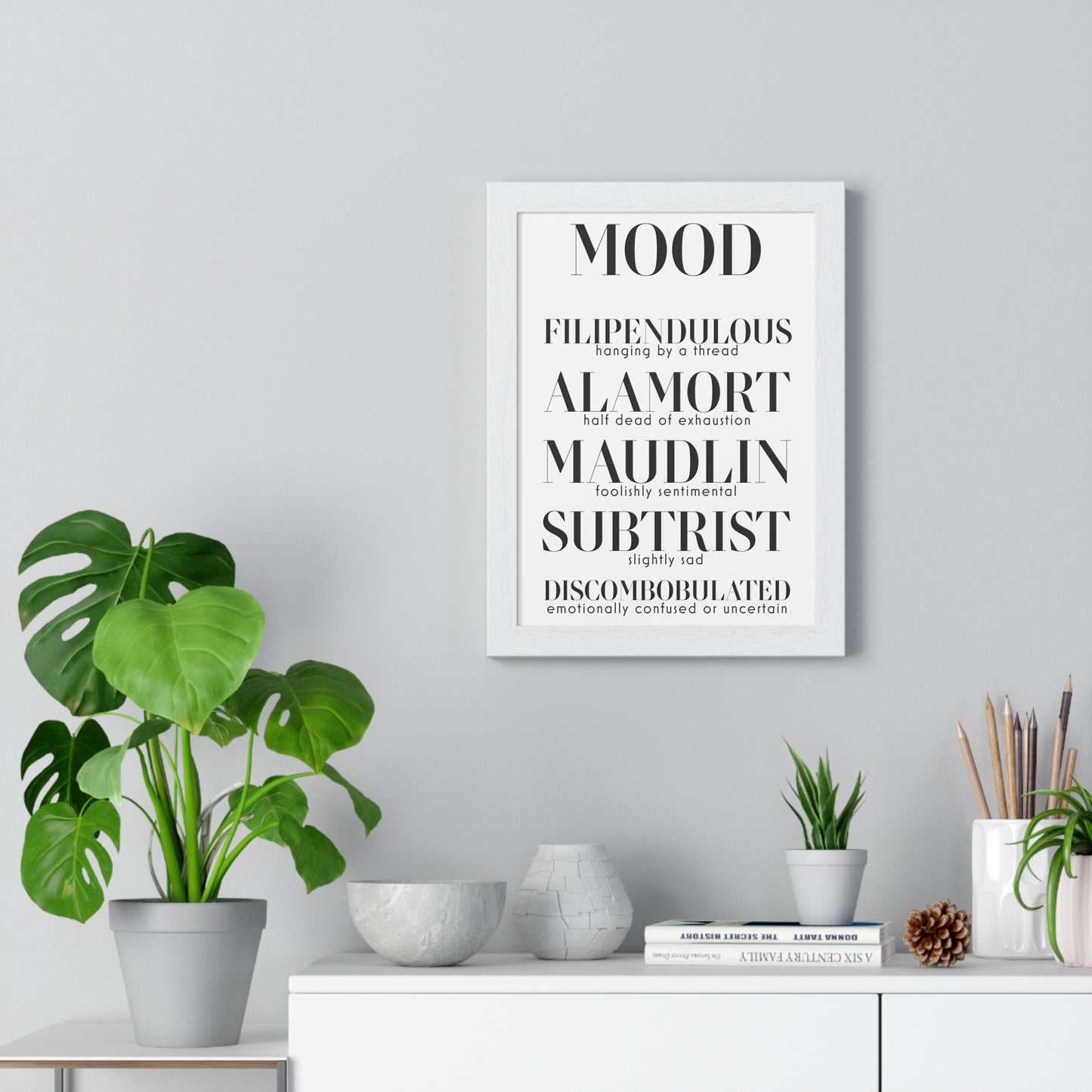 MOOD Vertical Framed Poster