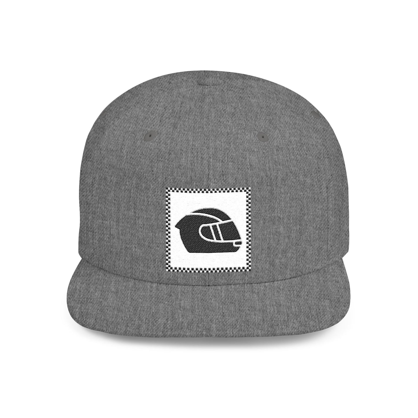 Crash Helmet Flat Bill Snapback Cap