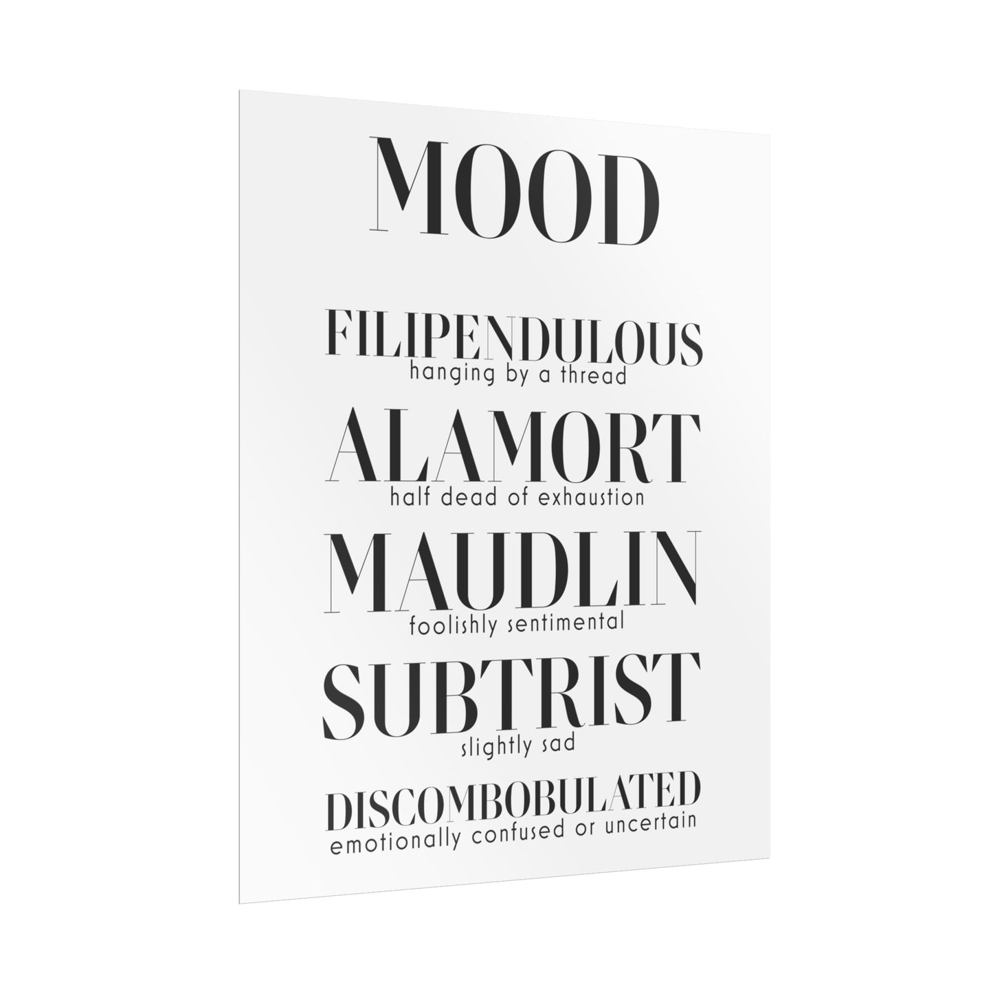 MOOD Rolled Poster