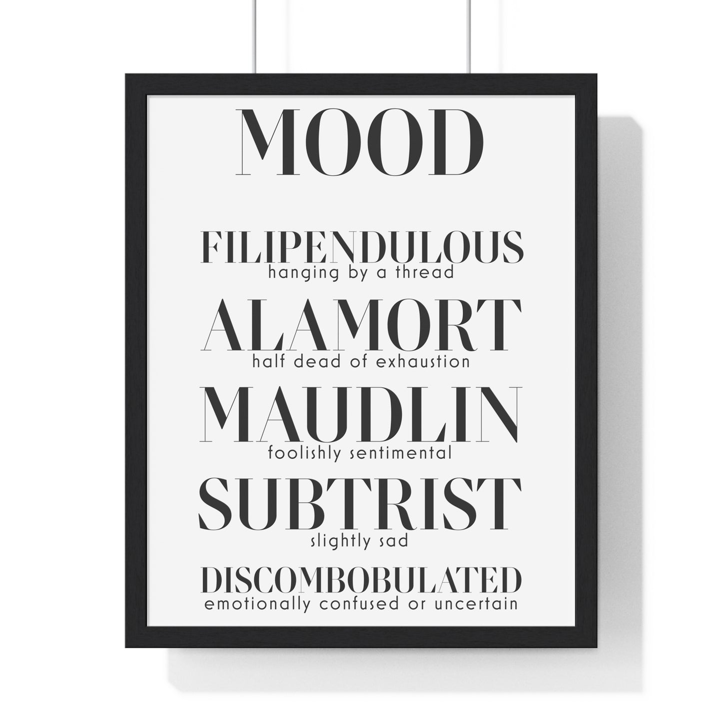 MOOD Vertical Framed Poster