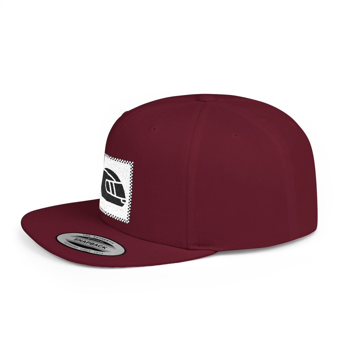 Crash Helmet Flat Bill Snapback Cap