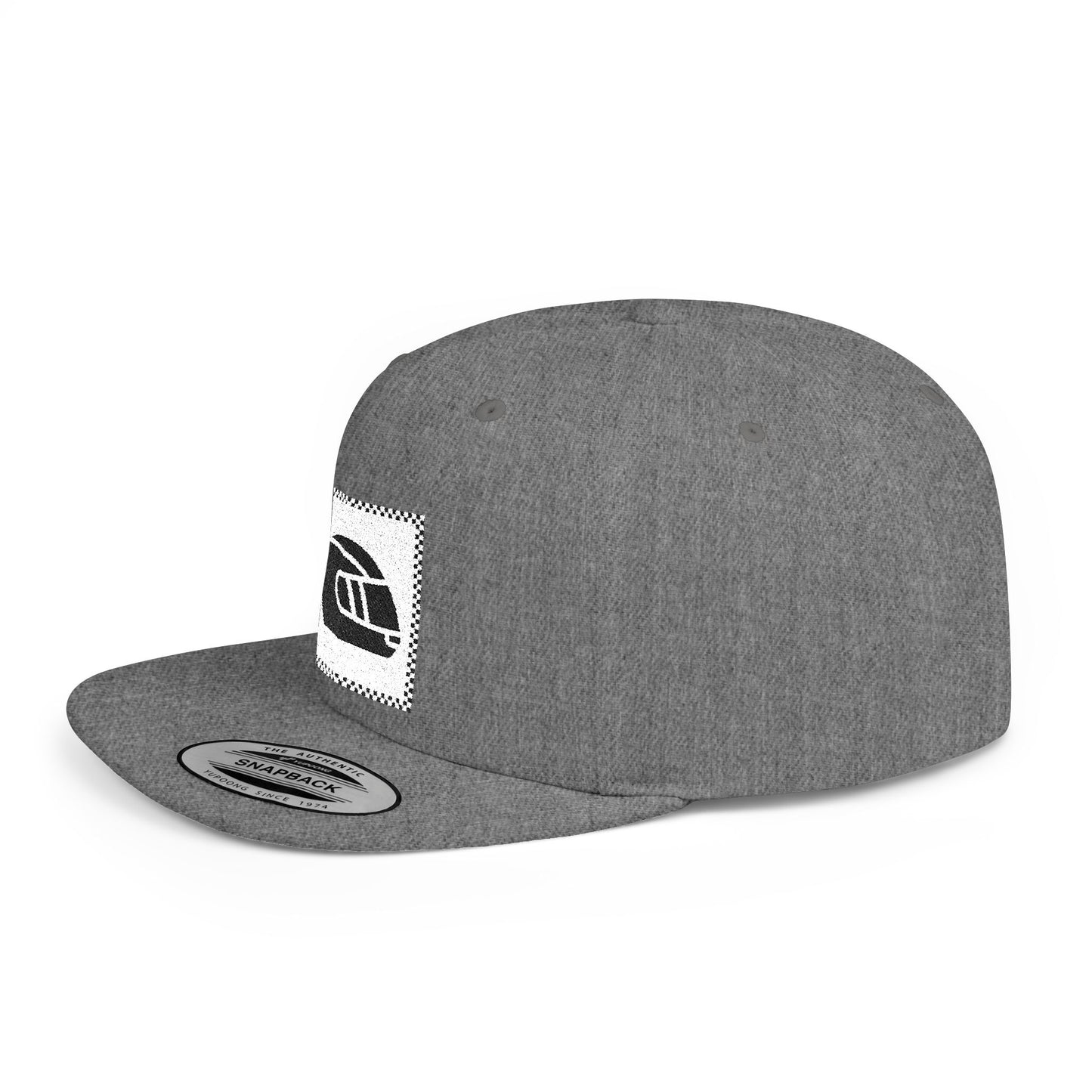 Crash Helmet Flat Bill Snapback Cap
