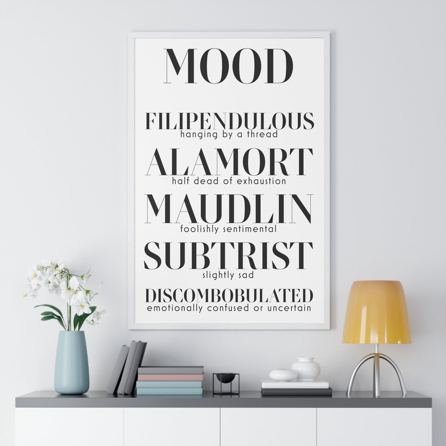 MOOD Vertical Framed Poster