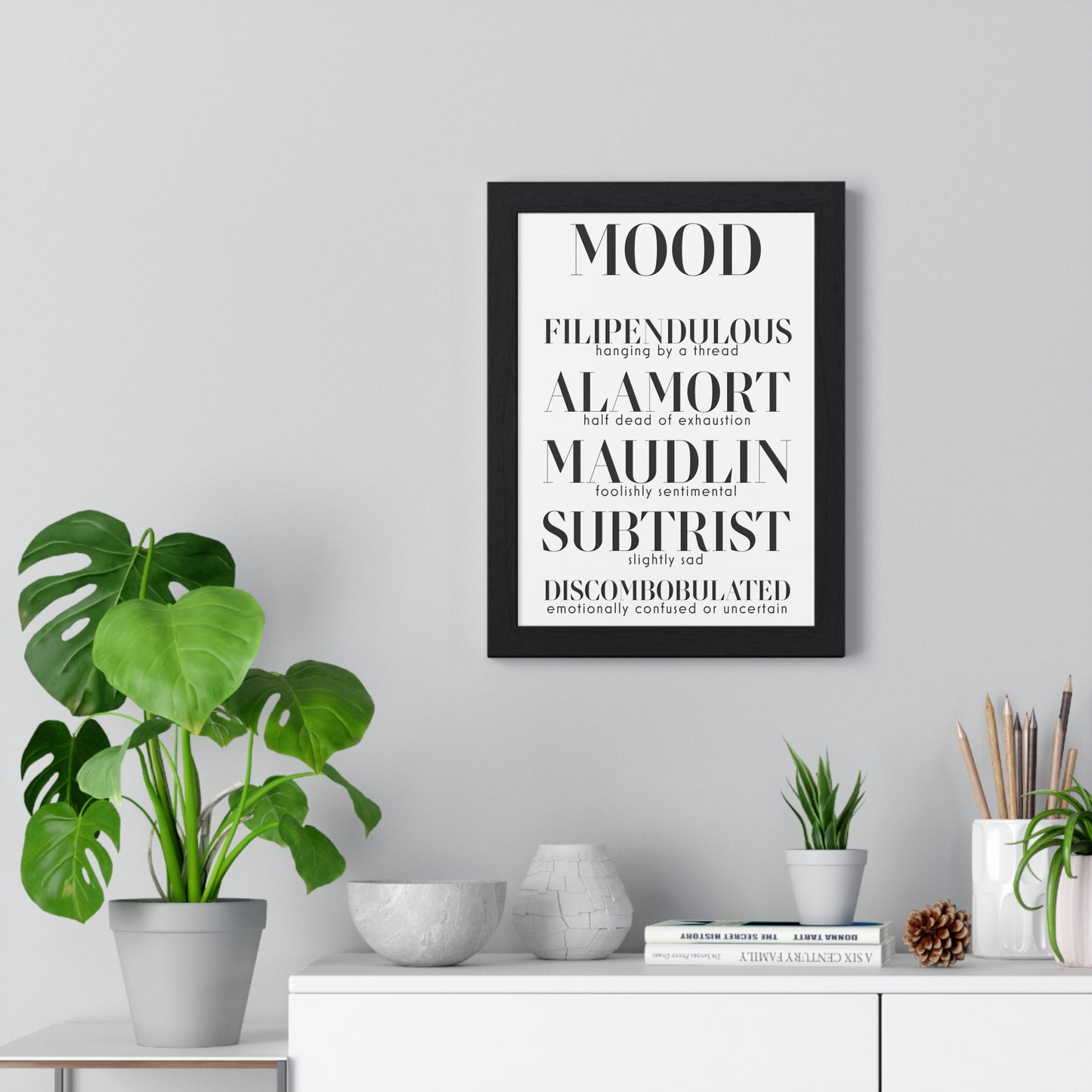 MOOD Vertical Framed Poster