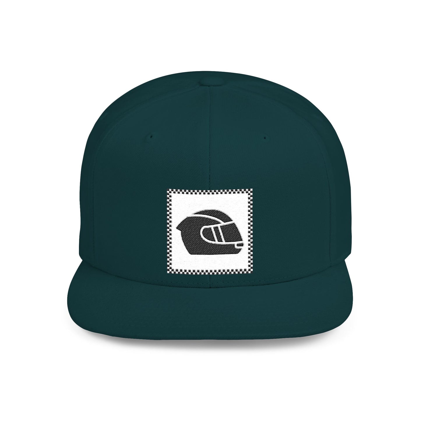 Crash Helmet Flat Bill Snapback Cap
