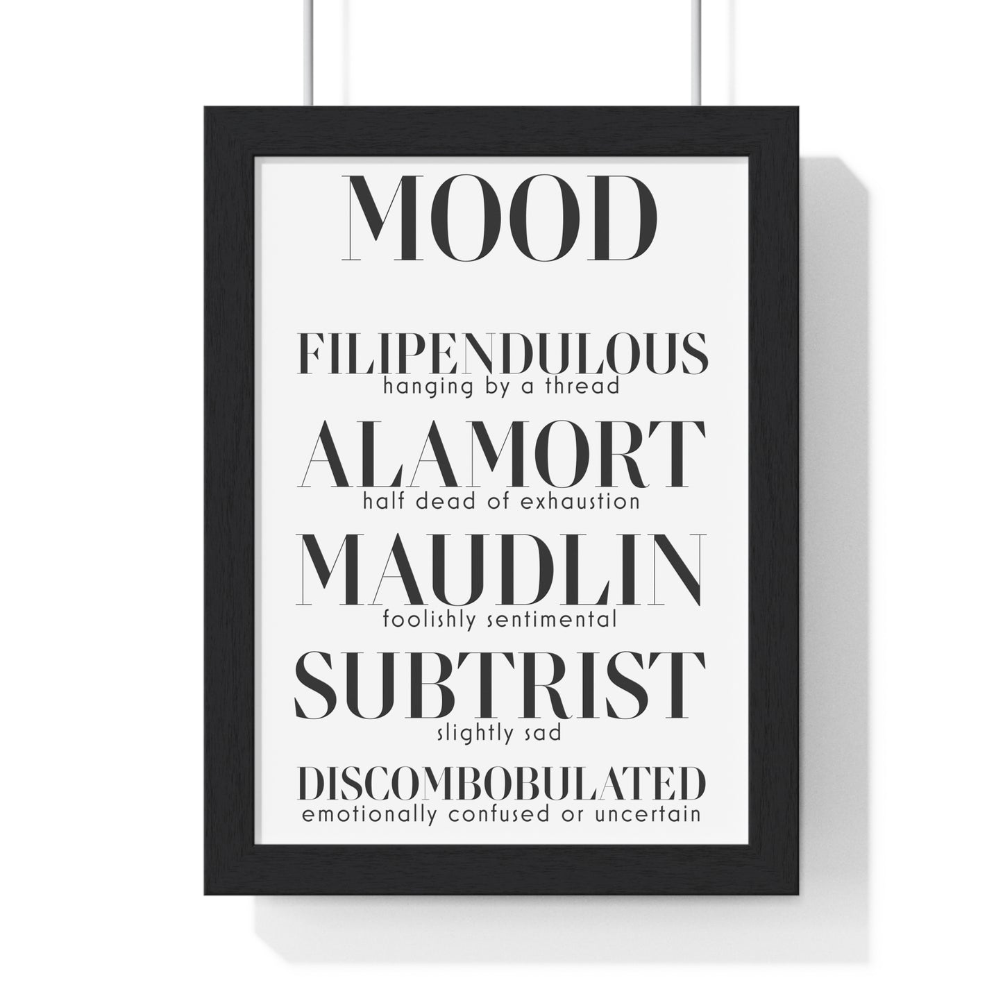 MOOD Vertical Framed Poster