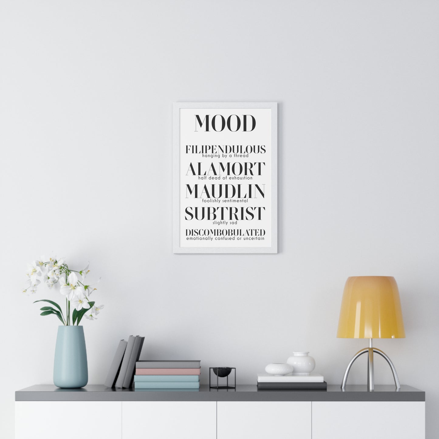 MOOD Vertical Framed Poster