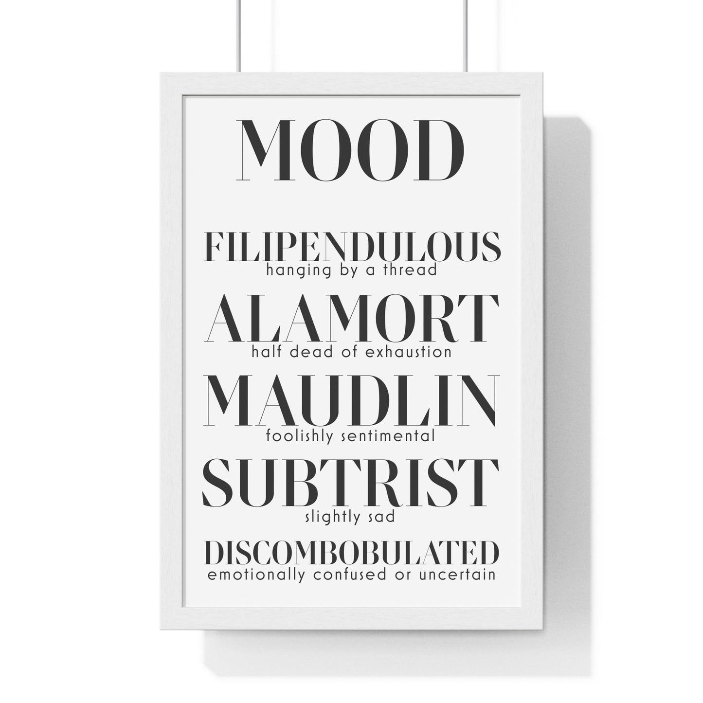 MOOD Vertical Framed Poster