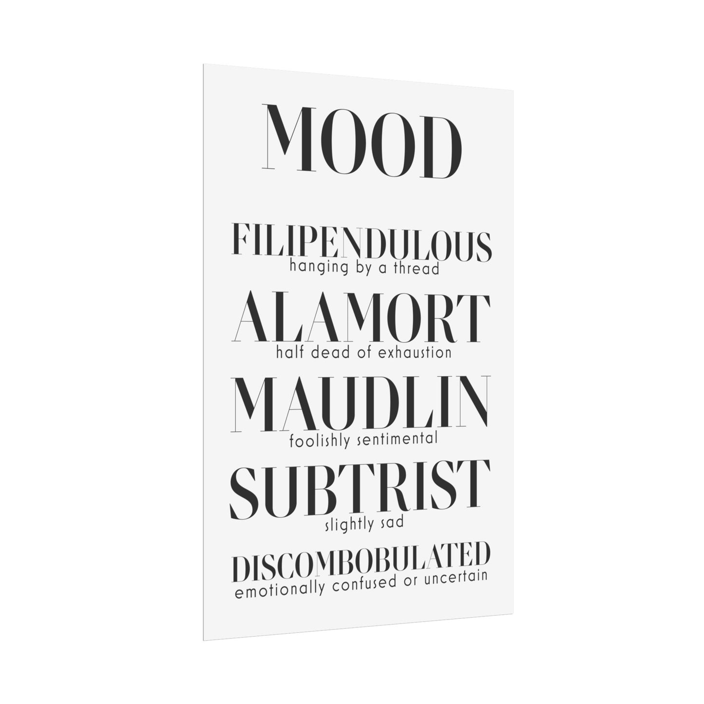 MOOD Rolled Poster