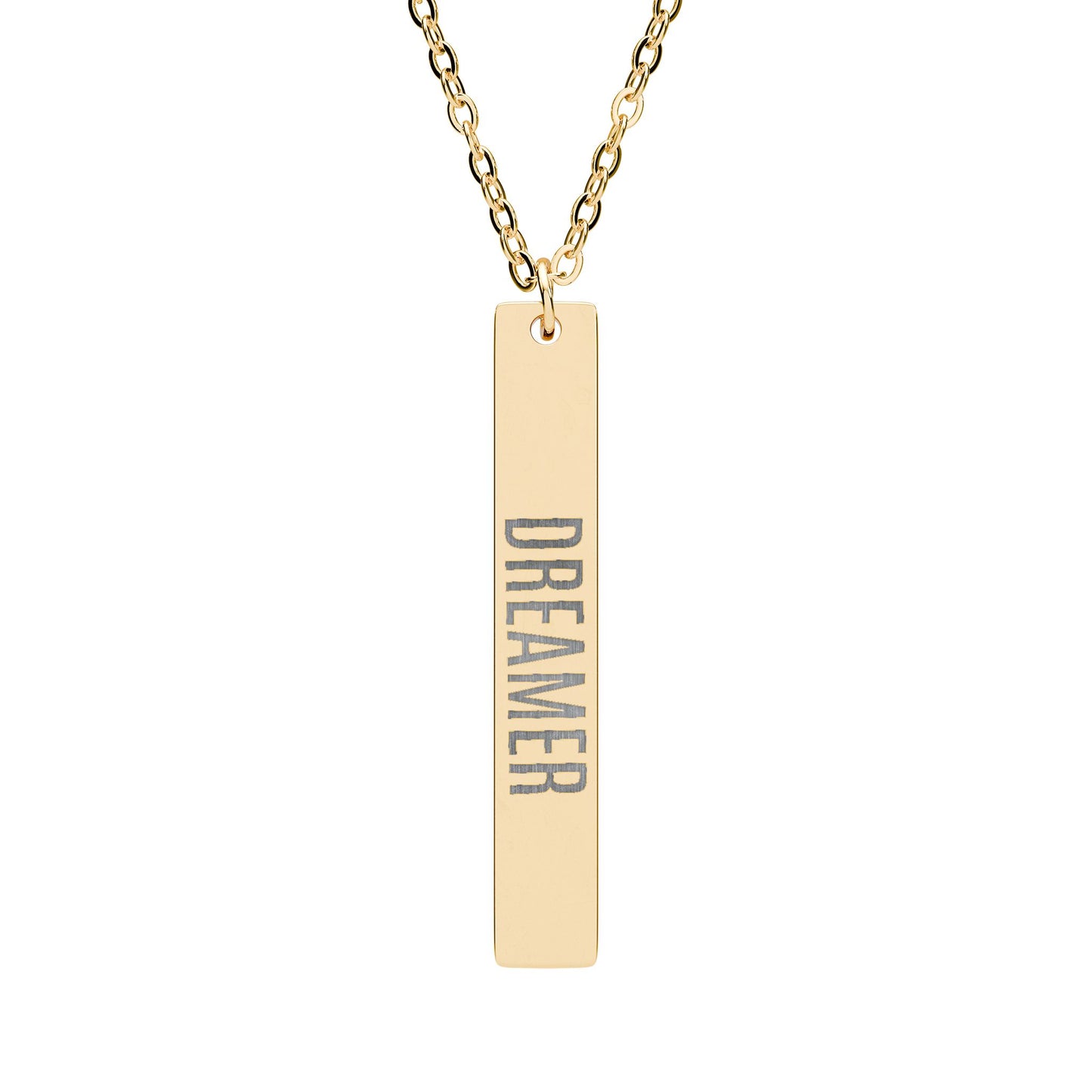 Vertical Bar Necklace (Engraving)