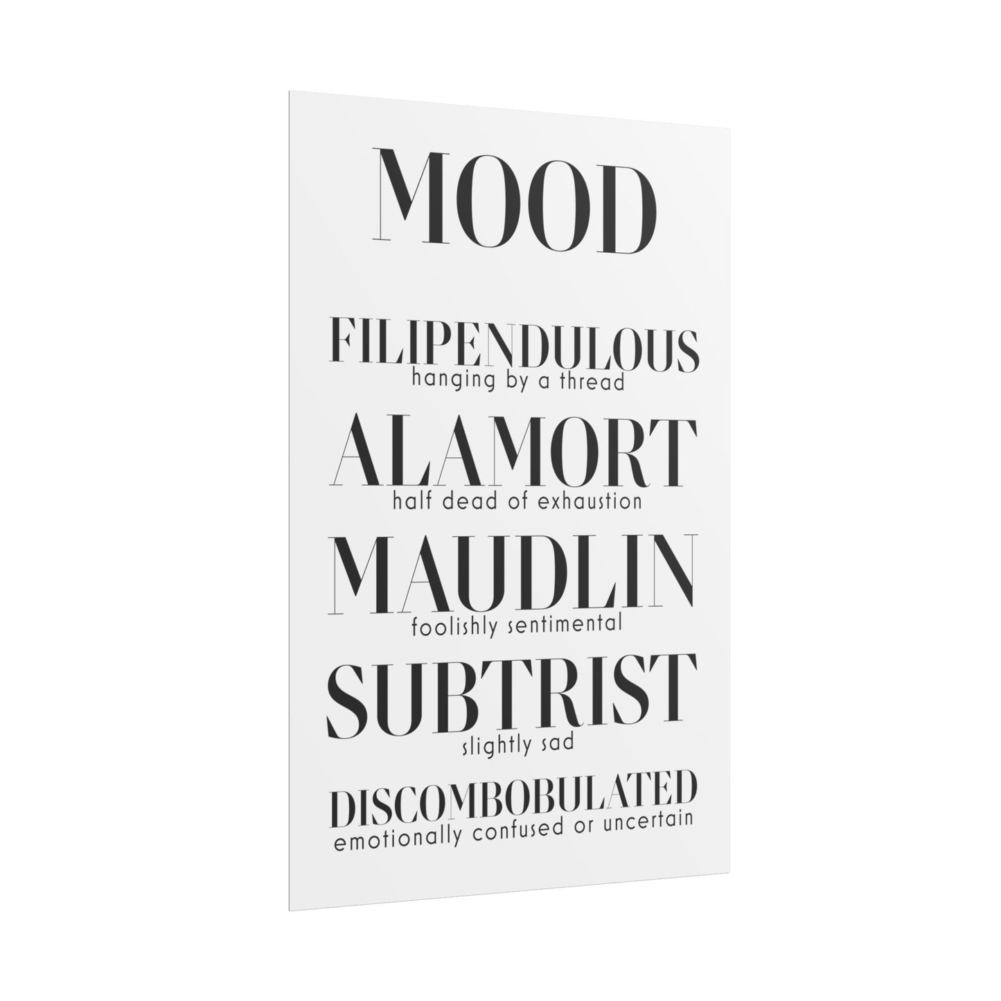 MOOD Rolled Poster