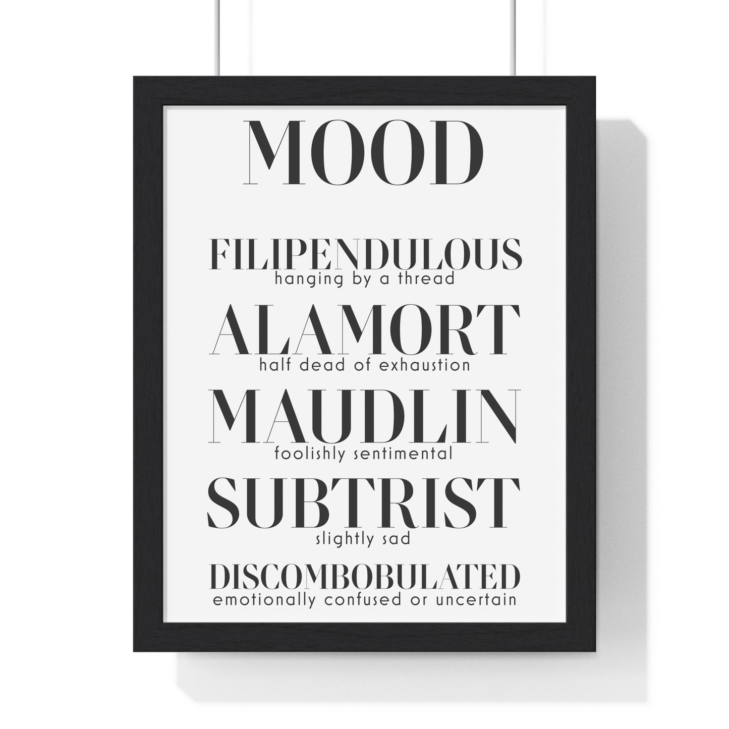 MOOD Vertical Framed Poster