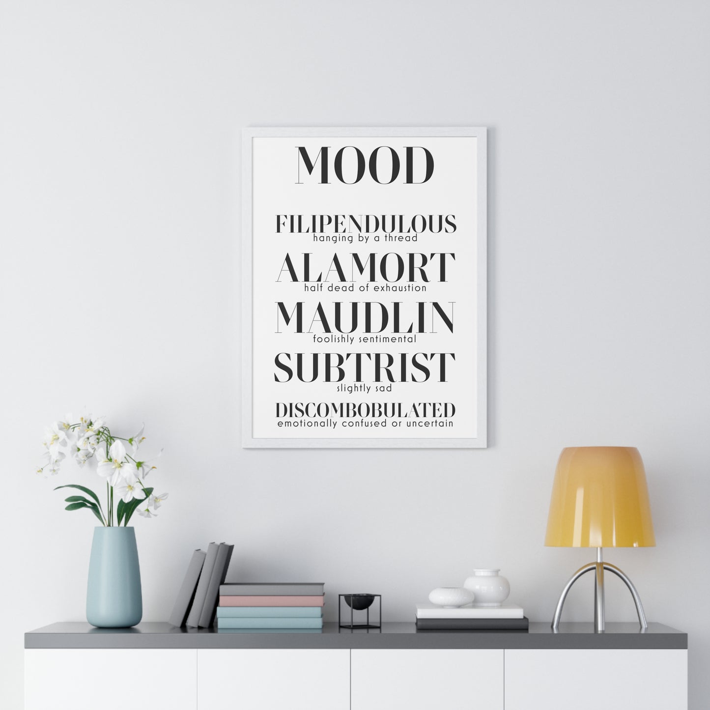 MOOD Vertical Framed Poster