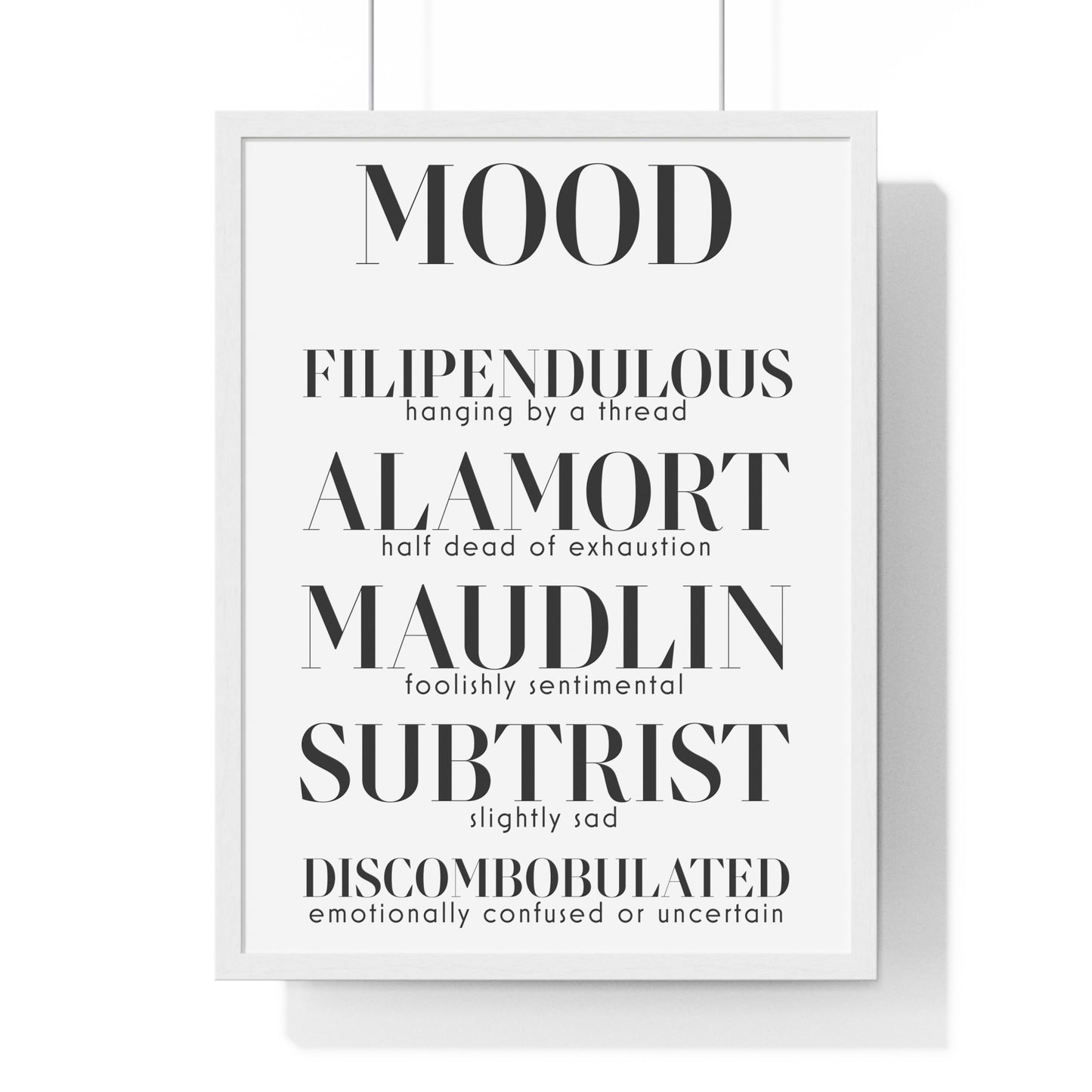 MOOD Vertical Framed Poster