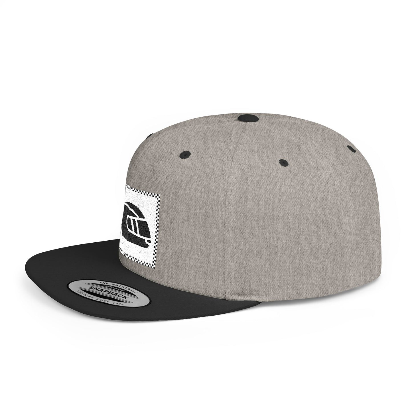 Crash Helmet Flat Bill Snapback Cap