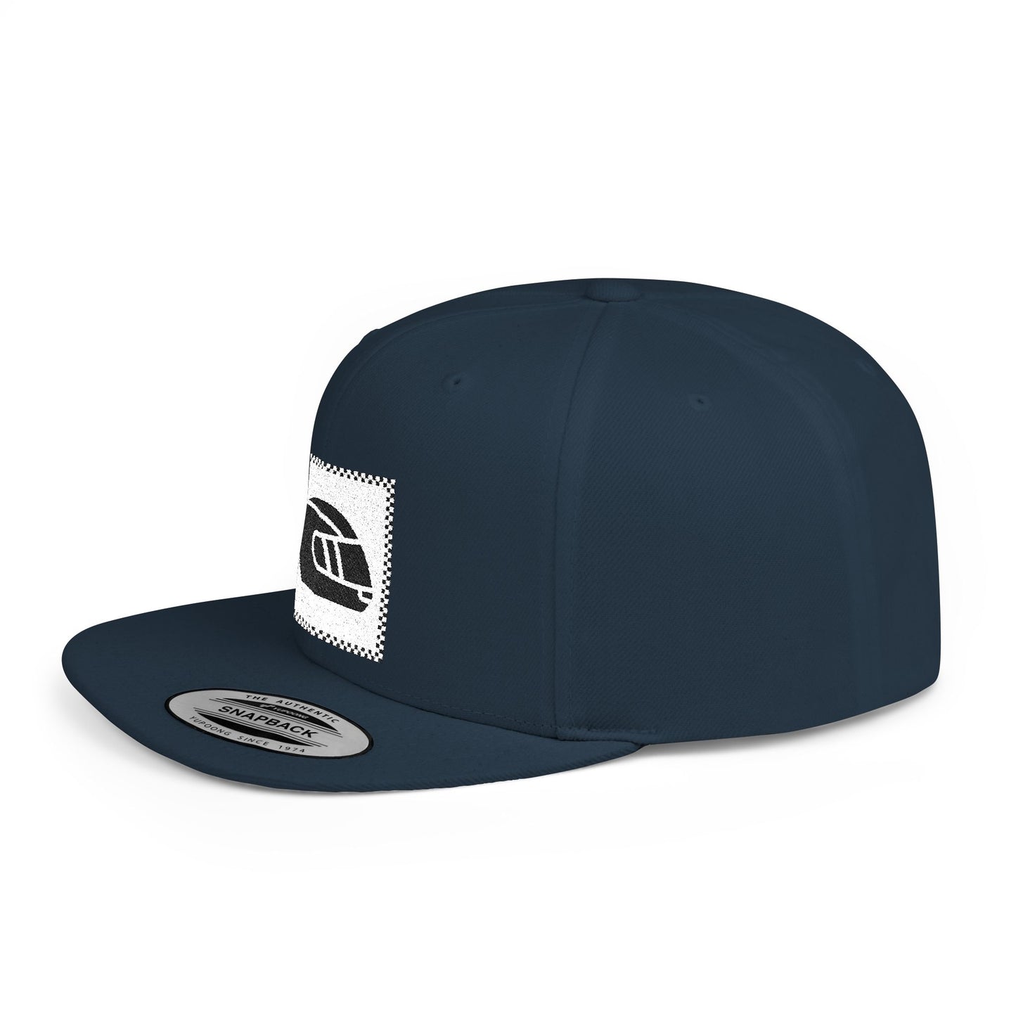 Crash Helmet Flat Bill Snapback Cap
