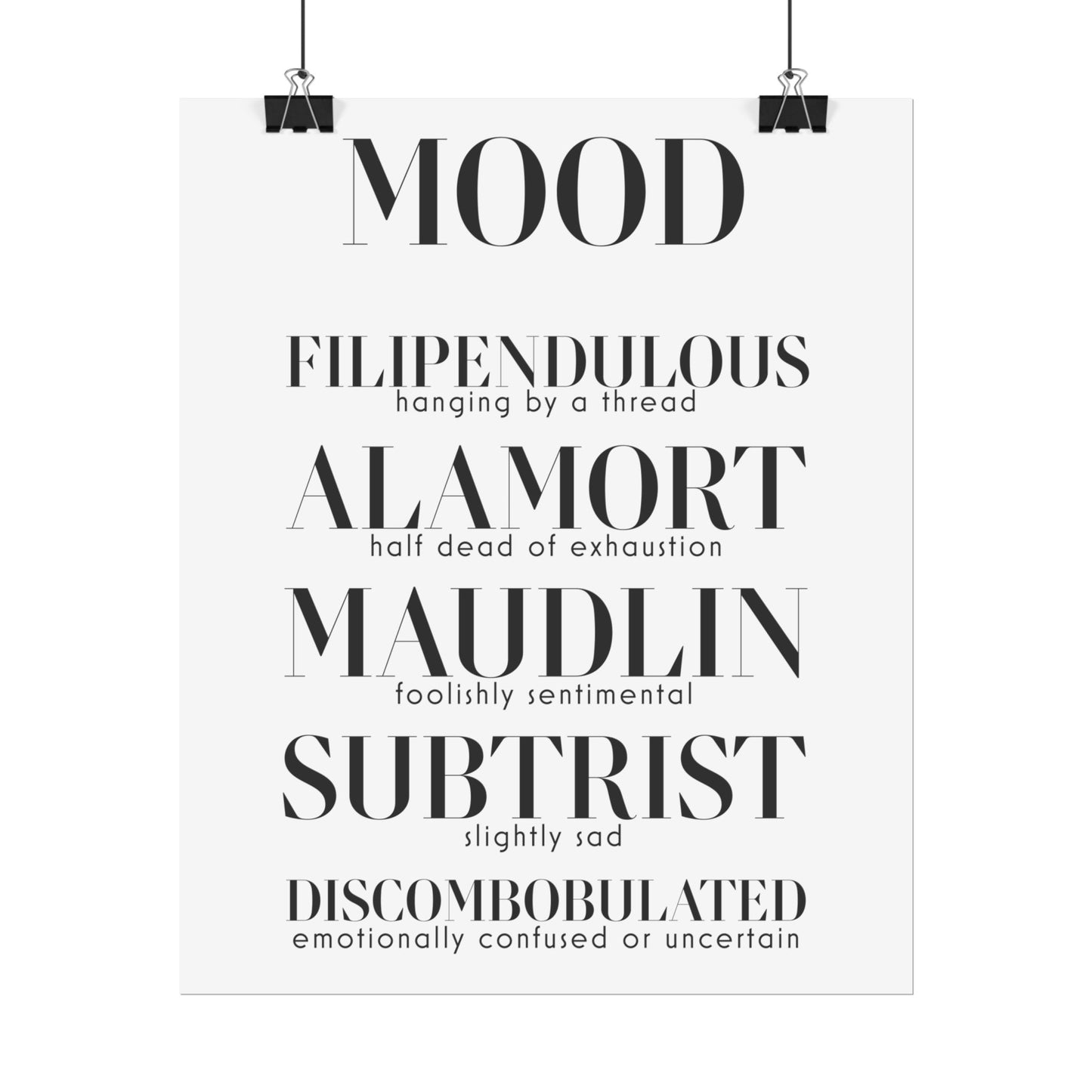 MOOD Rolled Poster