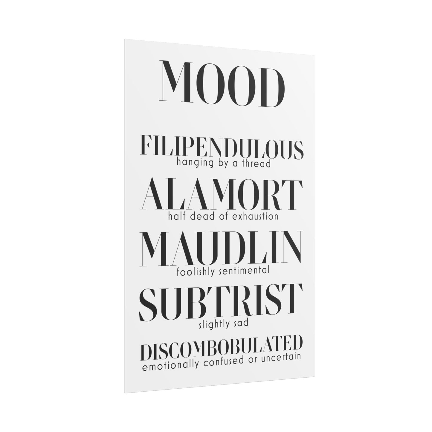 MOOD Rolled Poster