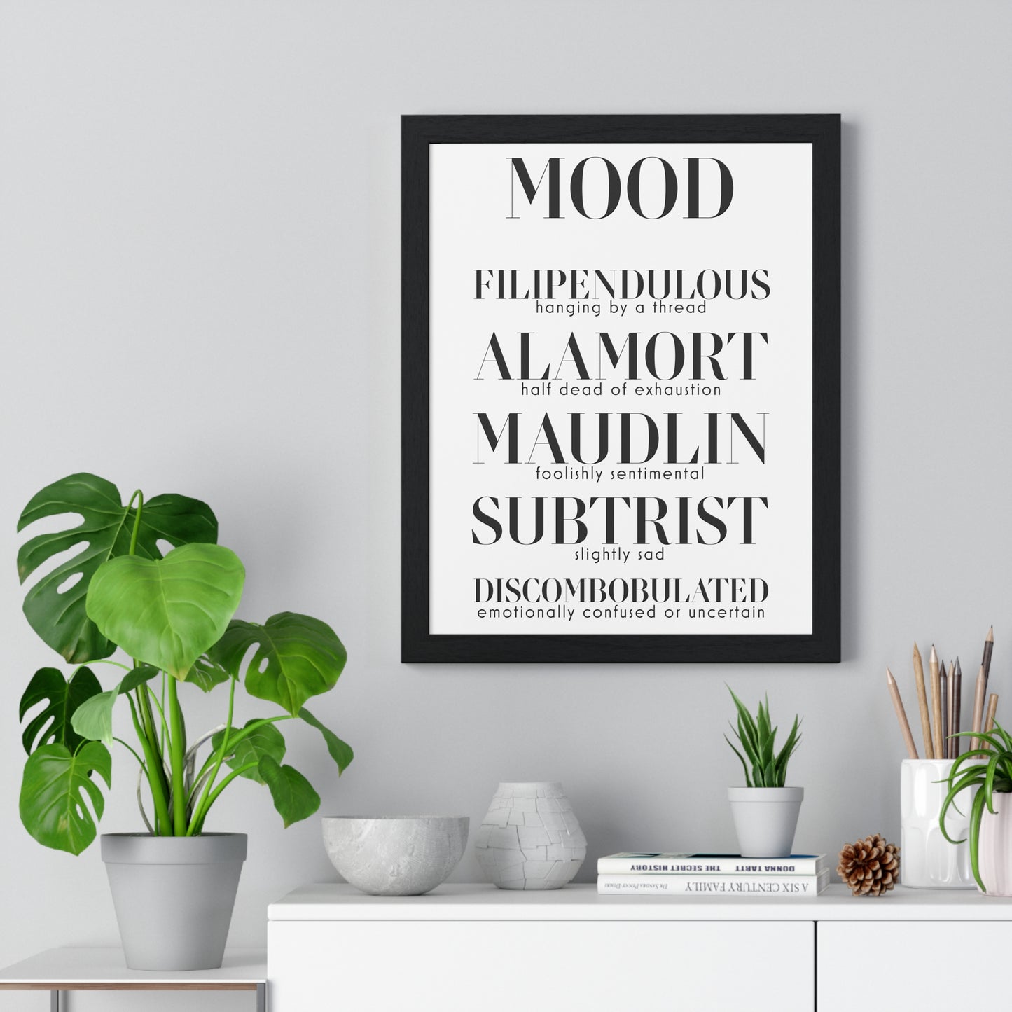 MOOD Vertical Framed Poster