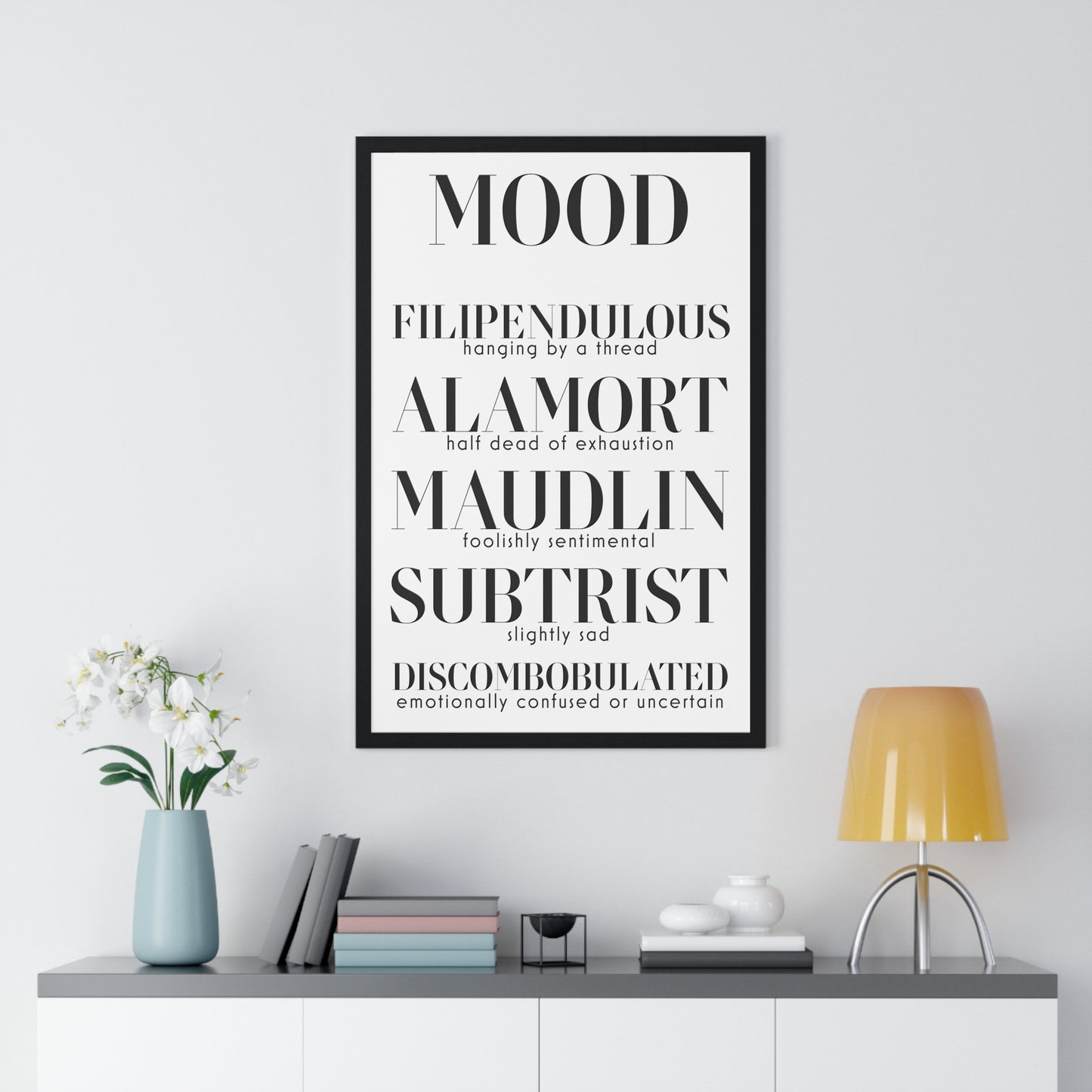 MOOD Vertical Framed Poster