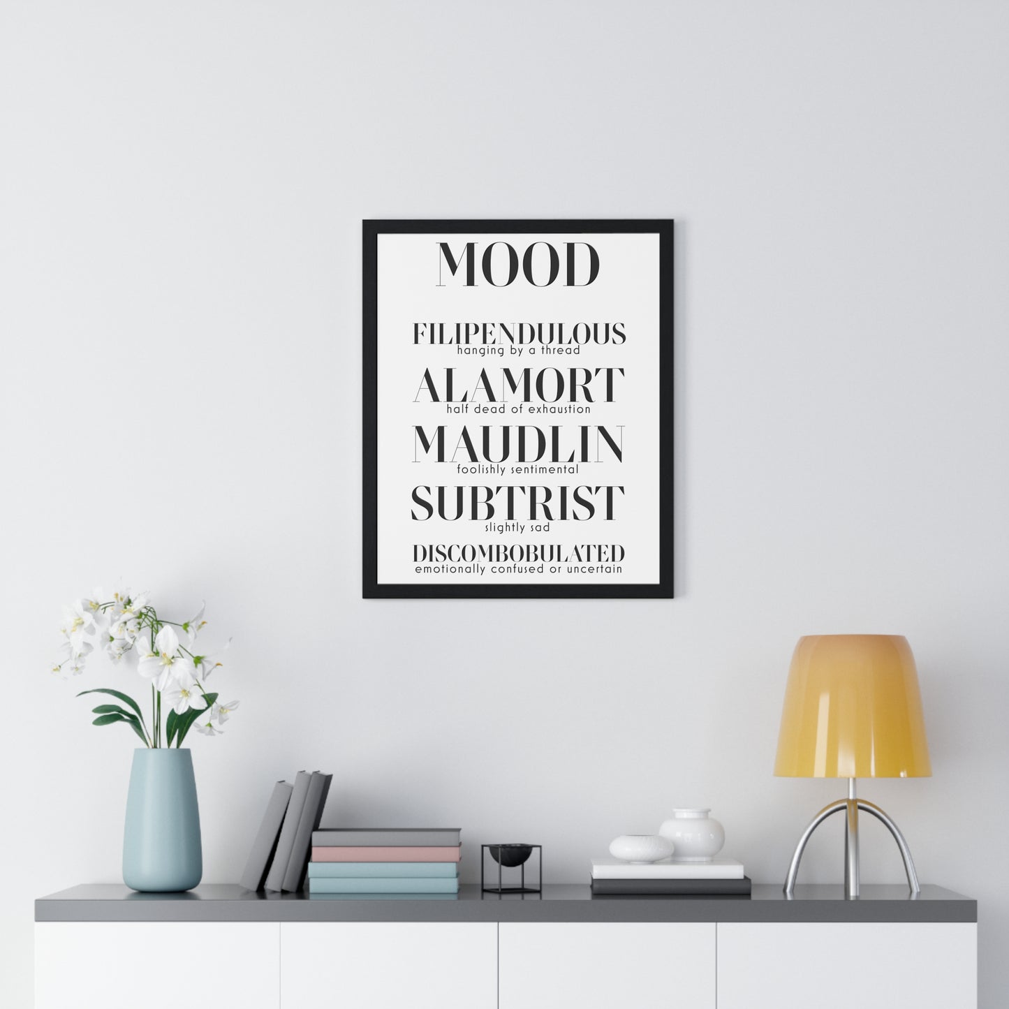 MOOD Vertical Framed Poster