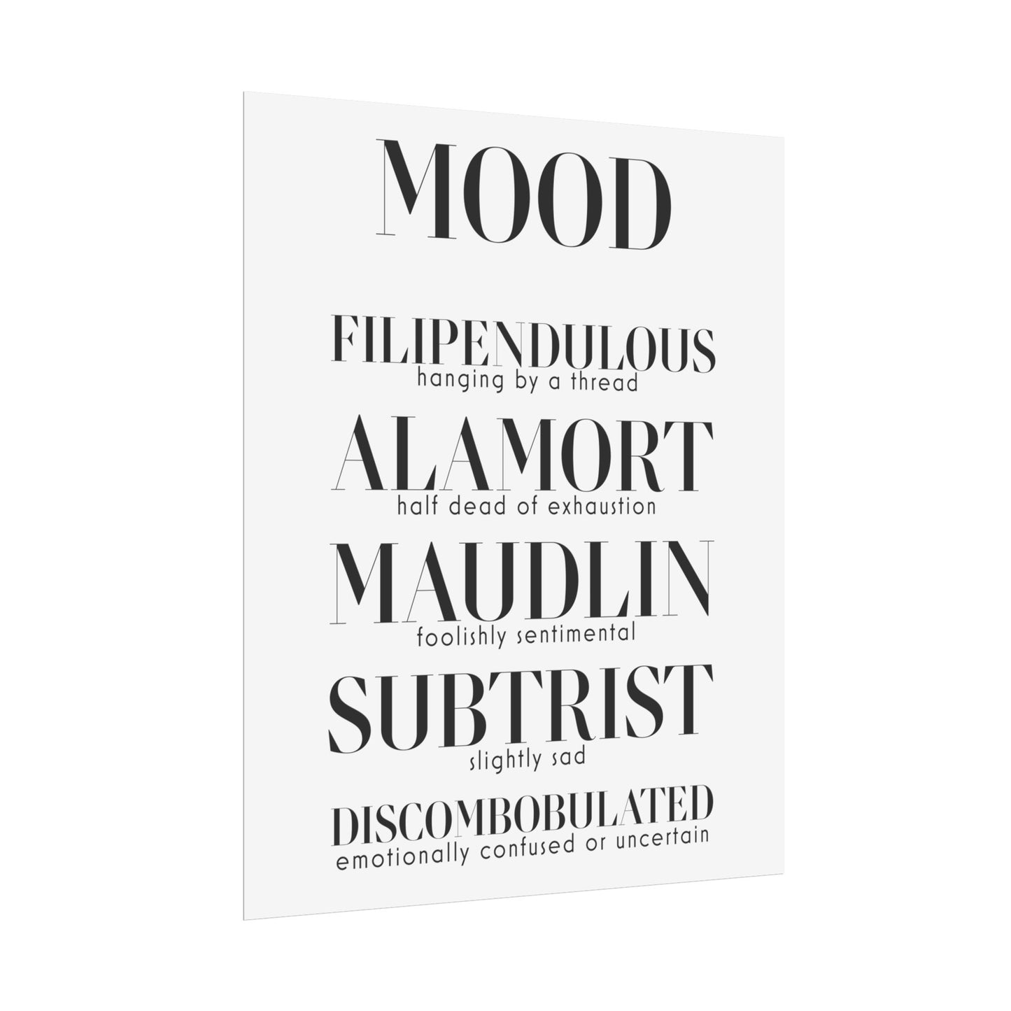 MOOD Rolled Poster