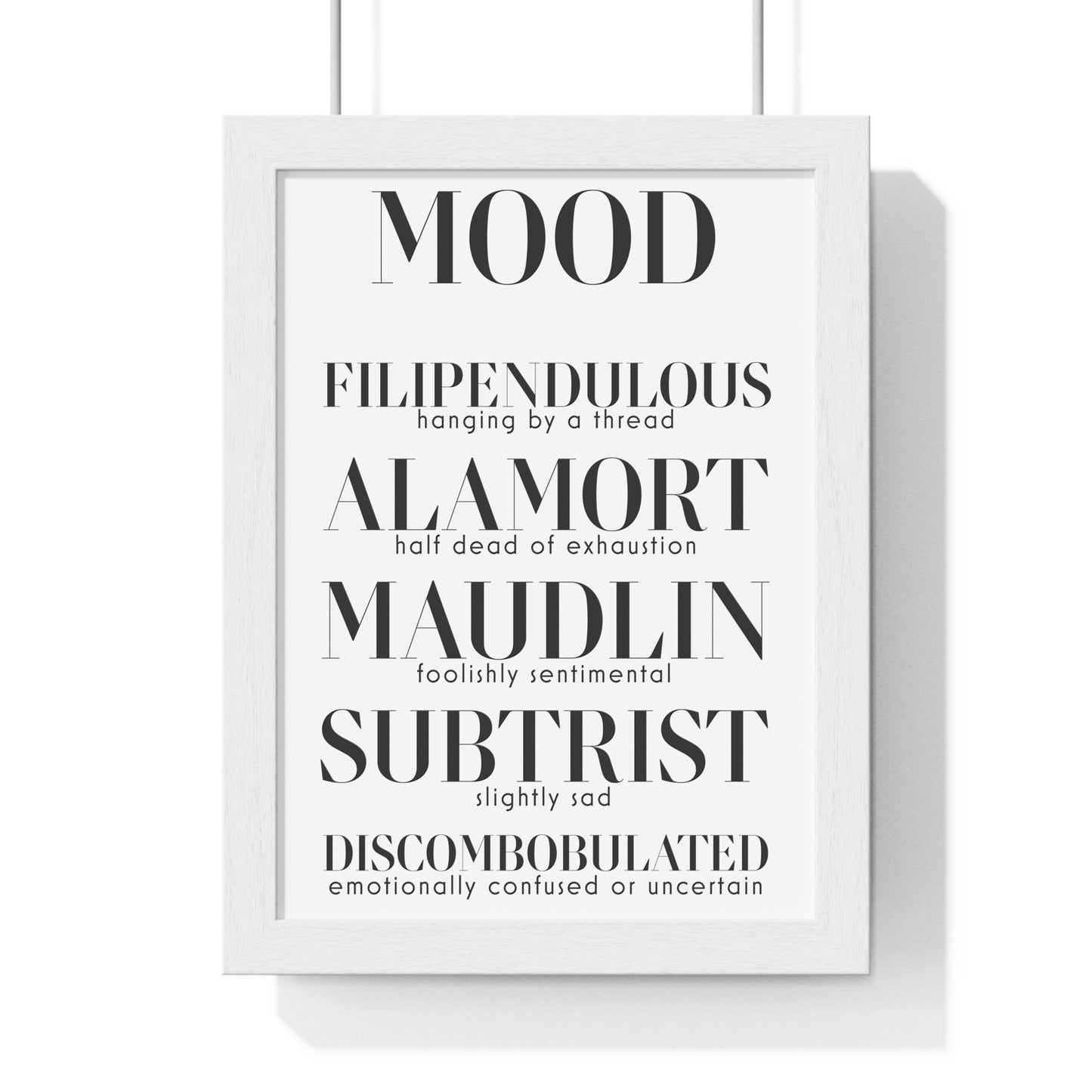 MOOD Vertical Framed Poster