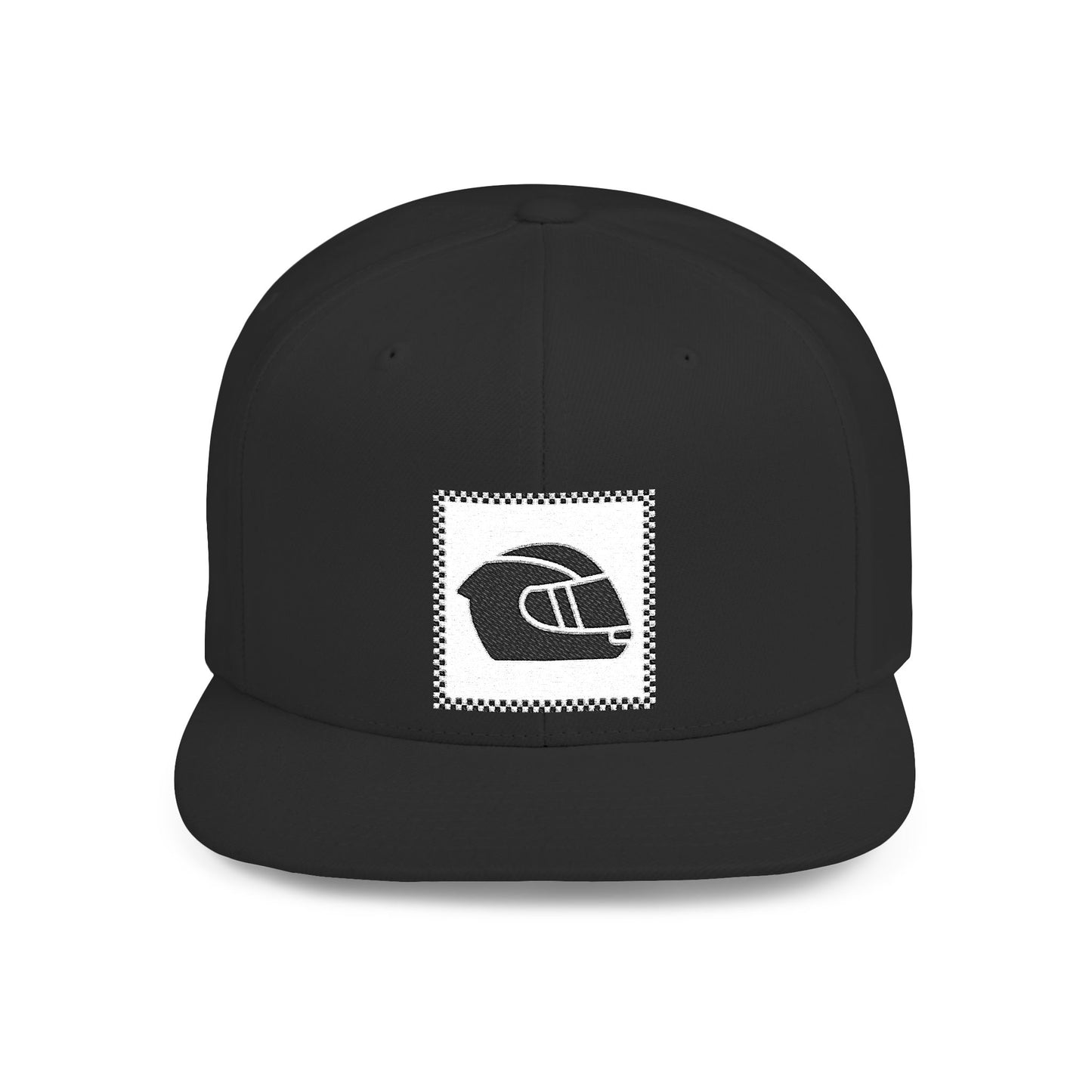 Crash Helmet Flat Bill Snapback Cap