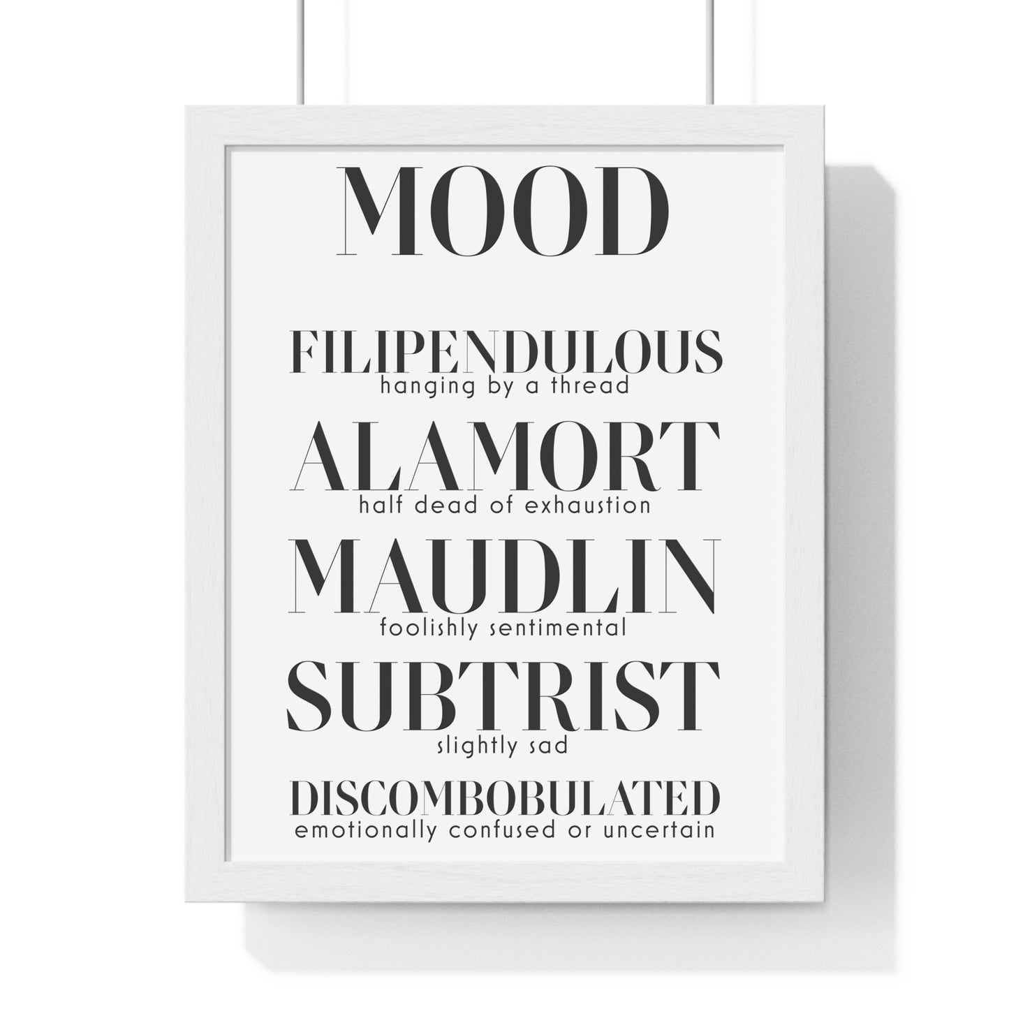 MOOD Vertical Framed Poster