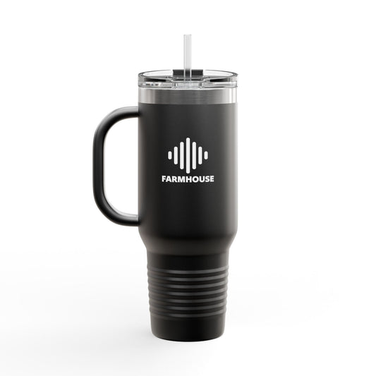 40oz Insulated Travel Mug – Large Vacuum Tumbler with Straw & Handle