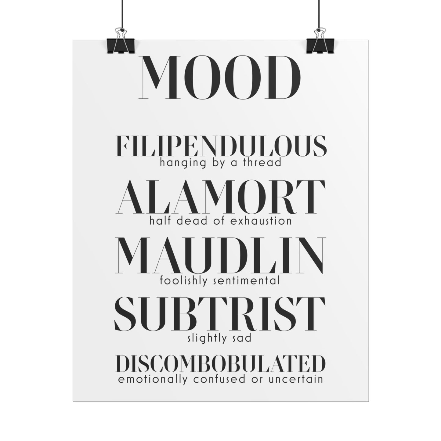 MOOD Rolled Poster