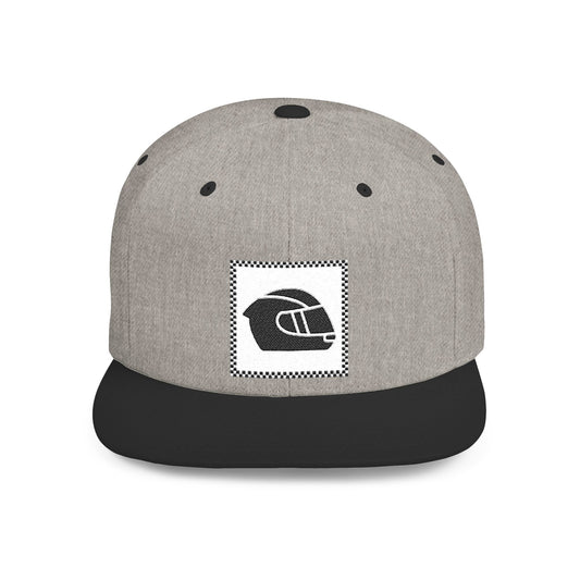 Crash Helmet Flat Bill Snapback Cap