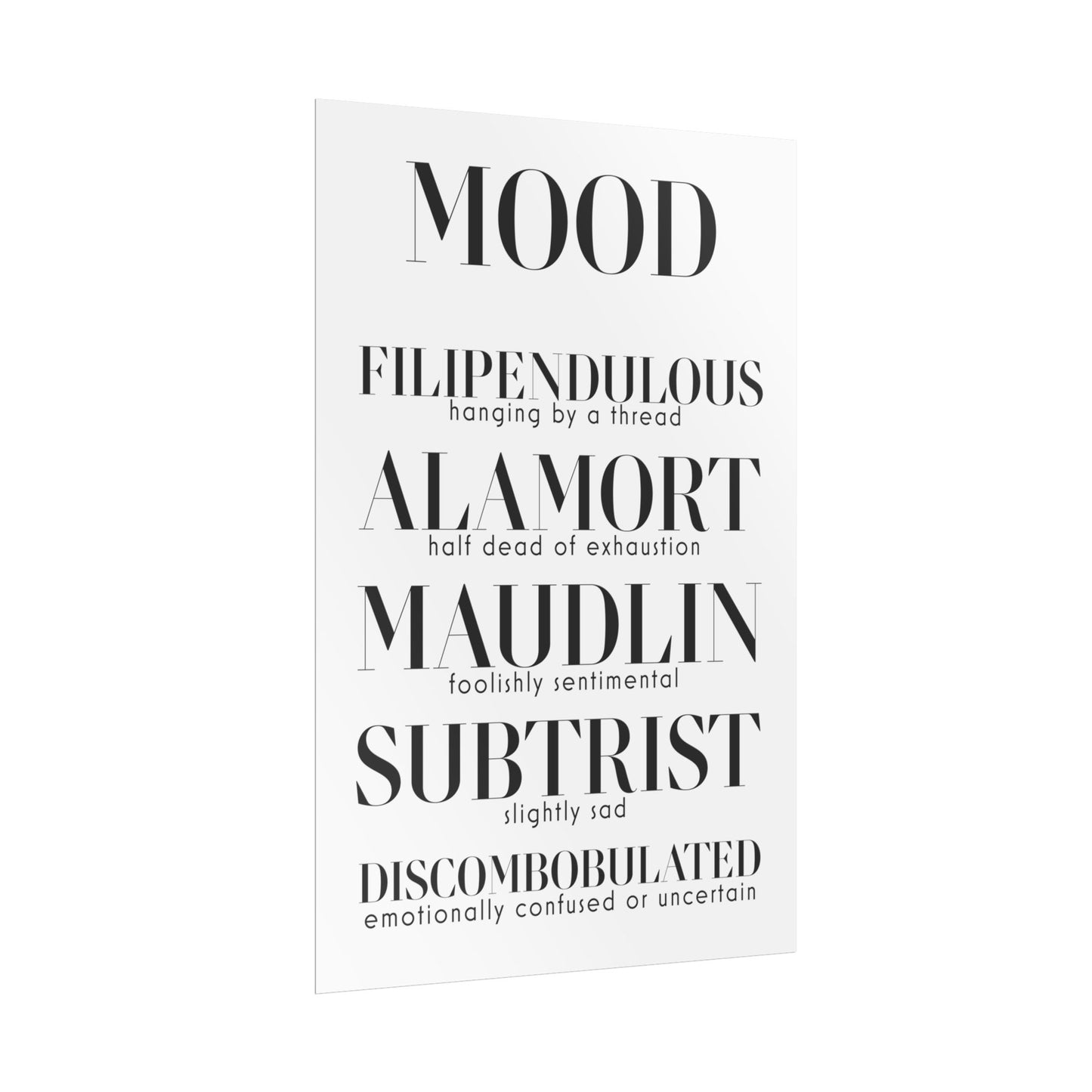 MOOD Rolled Poster