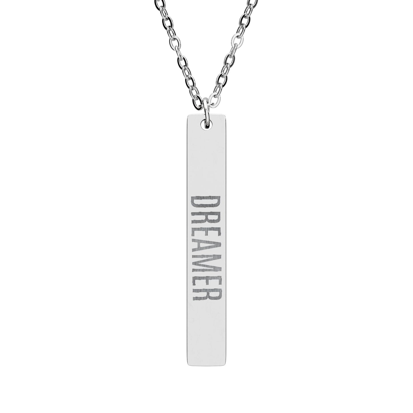 Vertical Bar Necklace (Engraving)