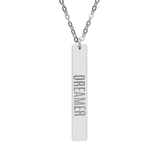 Vertical Bar Necklace (Engraving)