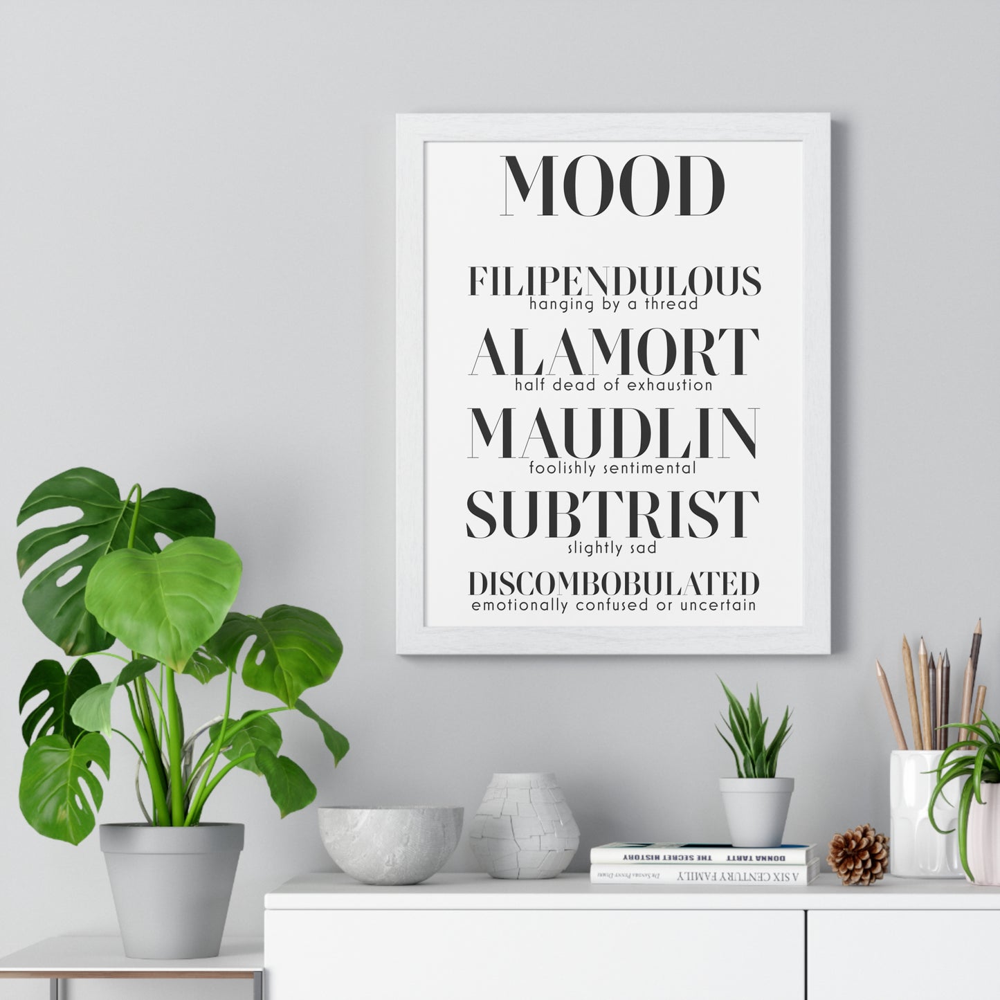 MOOD Vertical Framed Poster